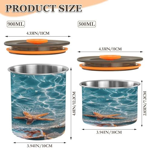 Contenedor hermético de acero inoxidable Blueangle 900 ml miniatura 2