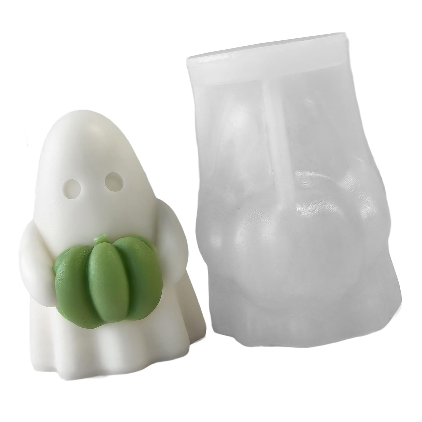 Xjdzineq Ghostly Pumpkin Silicone for Epoxy Resin Projects, Halloween Soap Chocolate Crafting Supplies Ghostly Pumpkin Silicone Halloween Soap Chocolate Crafting Supplies