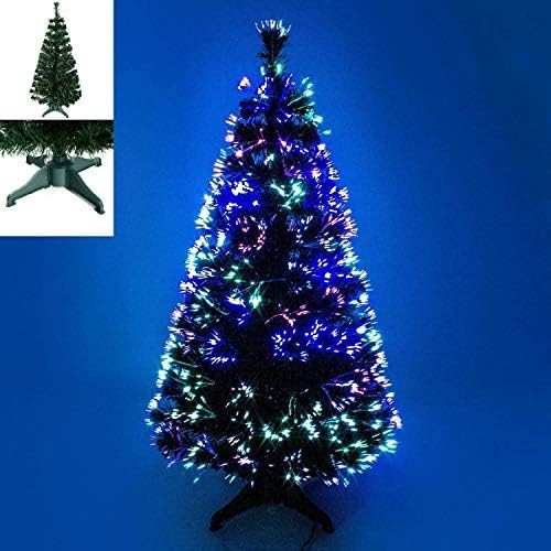 BPIL 4/5/6 ft Fibre Optic Green Christmas Tree Luxury Tipped Artificial Xmas Tree Seasonal Decoration Celebration For Family Gatherings (Fibre optic 6ft tree)