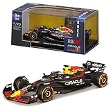 Bburago - Red Bull Racing RB21 2025#1 Max Verstappen, Voiture Diecast à l'échelle 1:43 avec vitrine d'exposition, réplique Officielle F1 Red Bull, Socle Inclus, Licence Officielle, âge 14+