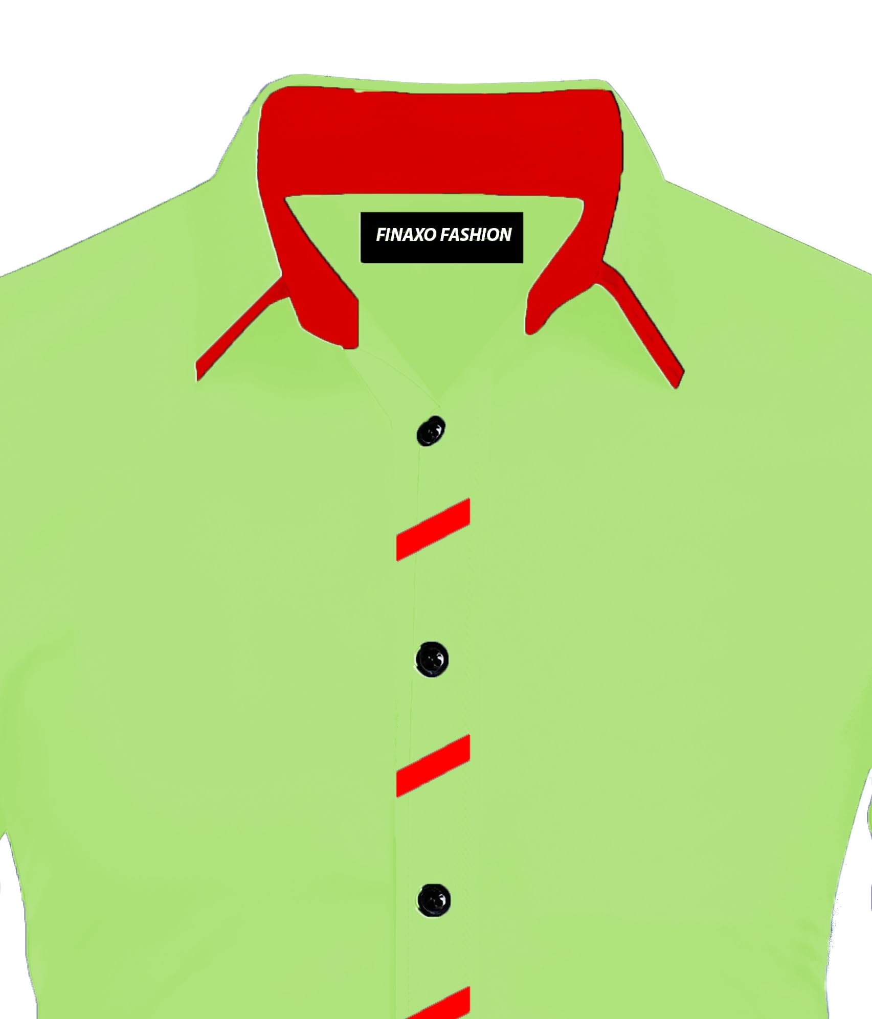 FINAXO FASHION Men's Cotton Casual Shirt, Full Sleeve, Regular Fit, Spread Collar, Single Pocket (in, Alpha, S, Regular, LightGreen)