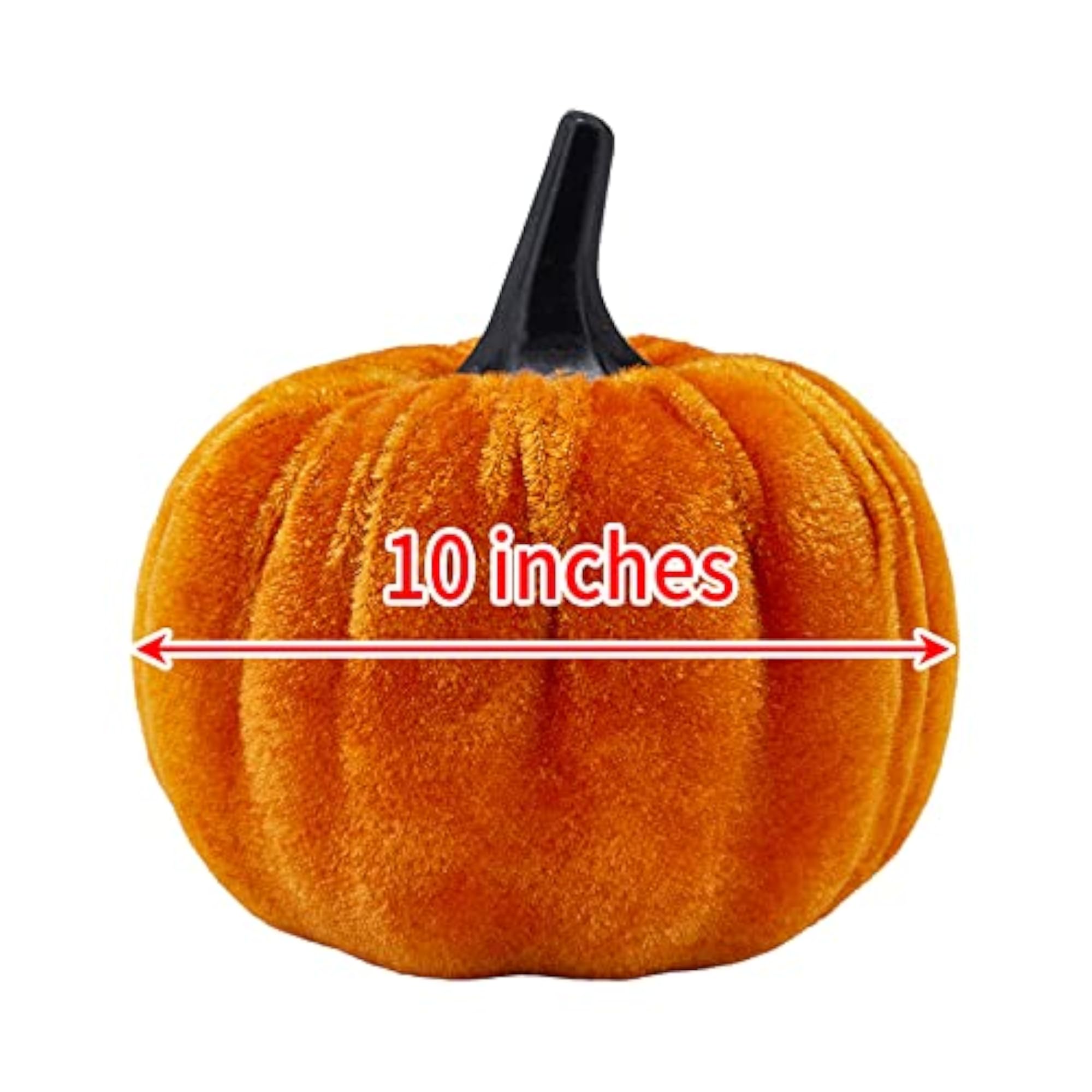 Faux Velvet Pumpkins, Decorative Foam Pumpkins for Fall Decor