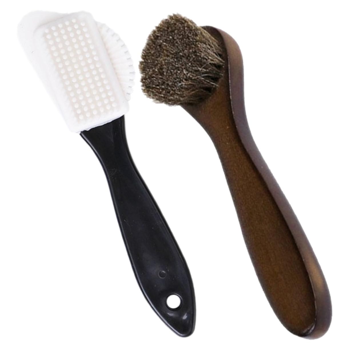 Homoyoyo 5 Set Spazzola in Setola Per Scarpe in Pelle Bianco Pulisci Stivali Spazzola Per Scarpe A Doppia Faccia Spazzola Per Camoscio Per Scarpe Macchia Scarpa Pulita Criniera 2 Pezzi * 5