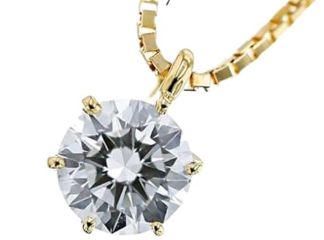 Amazon | 0.3ct ダイヤモンド ネックレス K18 18金刻印