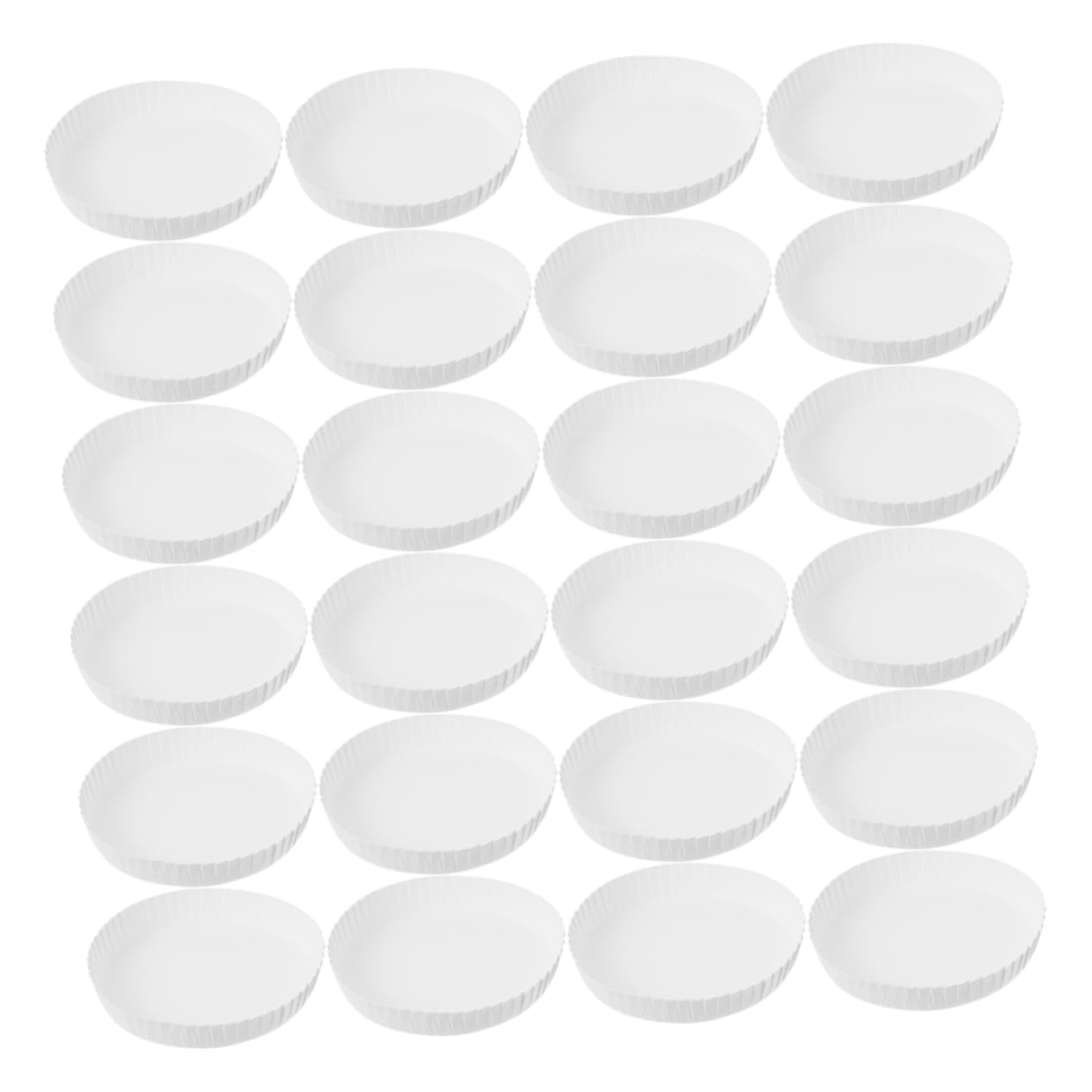 Garneck 200Pcs Disposable Paper Cup Lids Covers for Restaurants Drink Protection Stackable Design Fits Cup and Dust Prevention