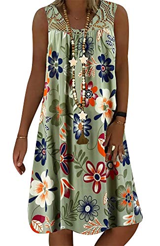 Onsoyours Damen Strandkleid Boho Tunika Sommerkleid Elegant Casual Rundhals...
