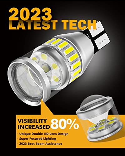 Auxbeam 921 Led Bulb And 194 168 White Led Bulbs Combo Kit, Plug & Play Halogen Replacement Lights Bulbs For Backup Reverse Light Bulbs, License Plate Lights, Dome Map Light, Courtesy Light Bulbs #TOP2