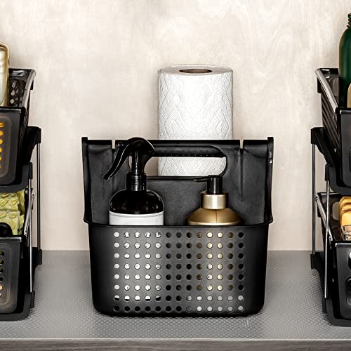 madesmart Small Soft Grip Under Sink Bathroom Storage, Multi-Purpose Home Organization, EPA Certified, Premium Antimicrobial Carbon - Image 4