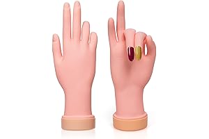 2-Pack Flexible Dummy Hand for Nail Practice and Training