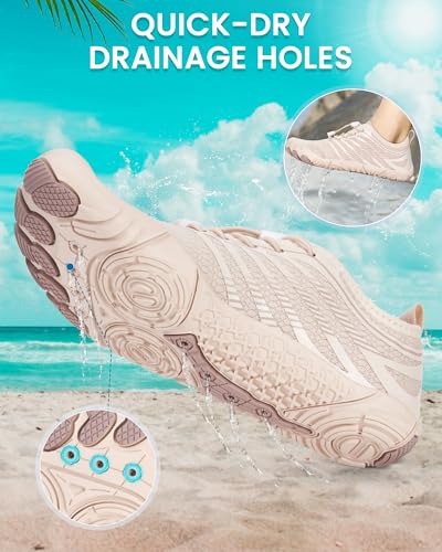 Image of Water Shoes for Women Men Quick-Dry Barefoot Shoes Breathable Aqua Socks for Swim Beach River Pool Lake Hiking Surfing Kayaking