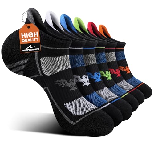 Best Men's Walking Socks: Comfort & Support for Every Step 15 Niorasen Mens Running Socks 6 Pairs with Arch Compression Support, Cushioned & Breathable Ankle Socks for Men, Moisture Wicking Black Athletic Sock for Training Jogging Walking