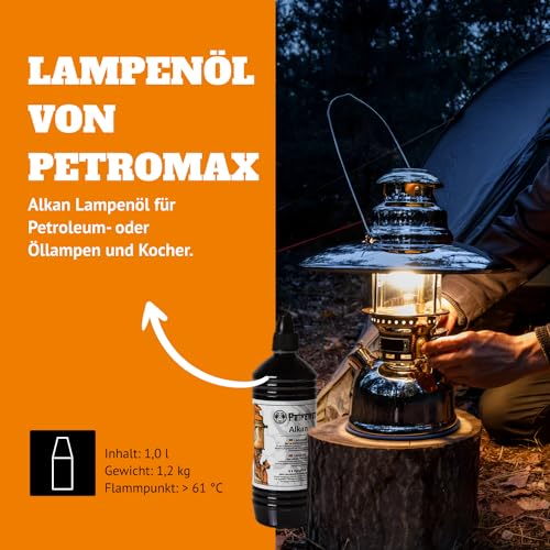 Petromax Alkan Lampenöl - gereinigtes Petroleum für Öllampen - geruchlos, rußfrei und raucharm - für alle gängigen Petroleumlampen - Flasche mit Kindersicherung - 1 Liter 2