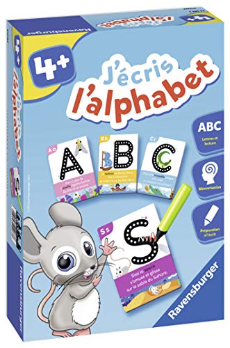 Ravensburger - Jeu Educatif - J'écris l'alphabet - Préparation à l'écriture - Apprentissage ludique en comptine - Traçage par Points - A partir de 4 Ans - 24083 (Lot de 2)