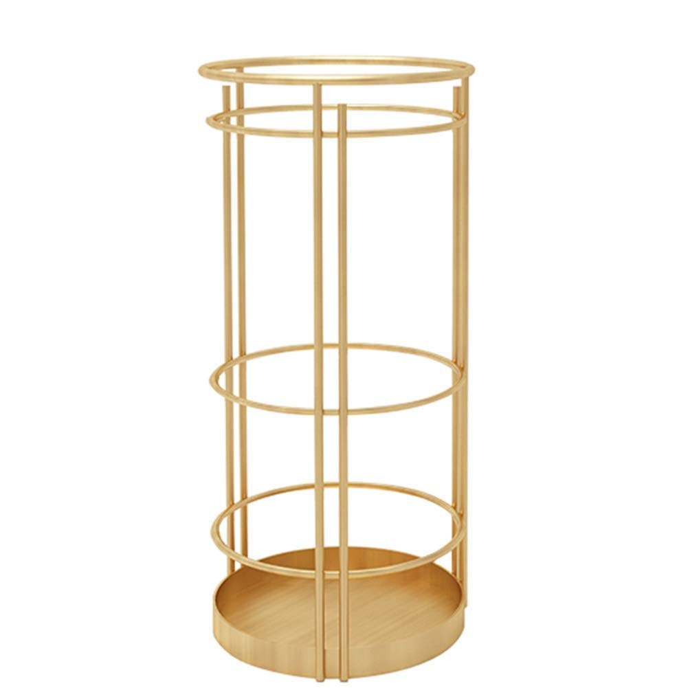 DFGHNBVC Modern Umbrella Stand Walking Stick Holder - Round Metal Rack With Drip Tray For Entryway, Mudroom, Home Office Decor