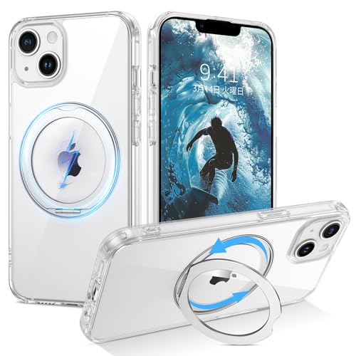 Telaso iPhone 13 Mini �P�[�X MagSafe�Ή� iphone 13 mini�P�[�X �}�O�l�b�g���� �X�^���h�@�\ 360°��]�\ �}�b�g�� �ϏՌ� ��phone13mini�P�[�X �w��h�~ ��̌^ ���^ TPU�P�[�X �ԍڃz���_�[