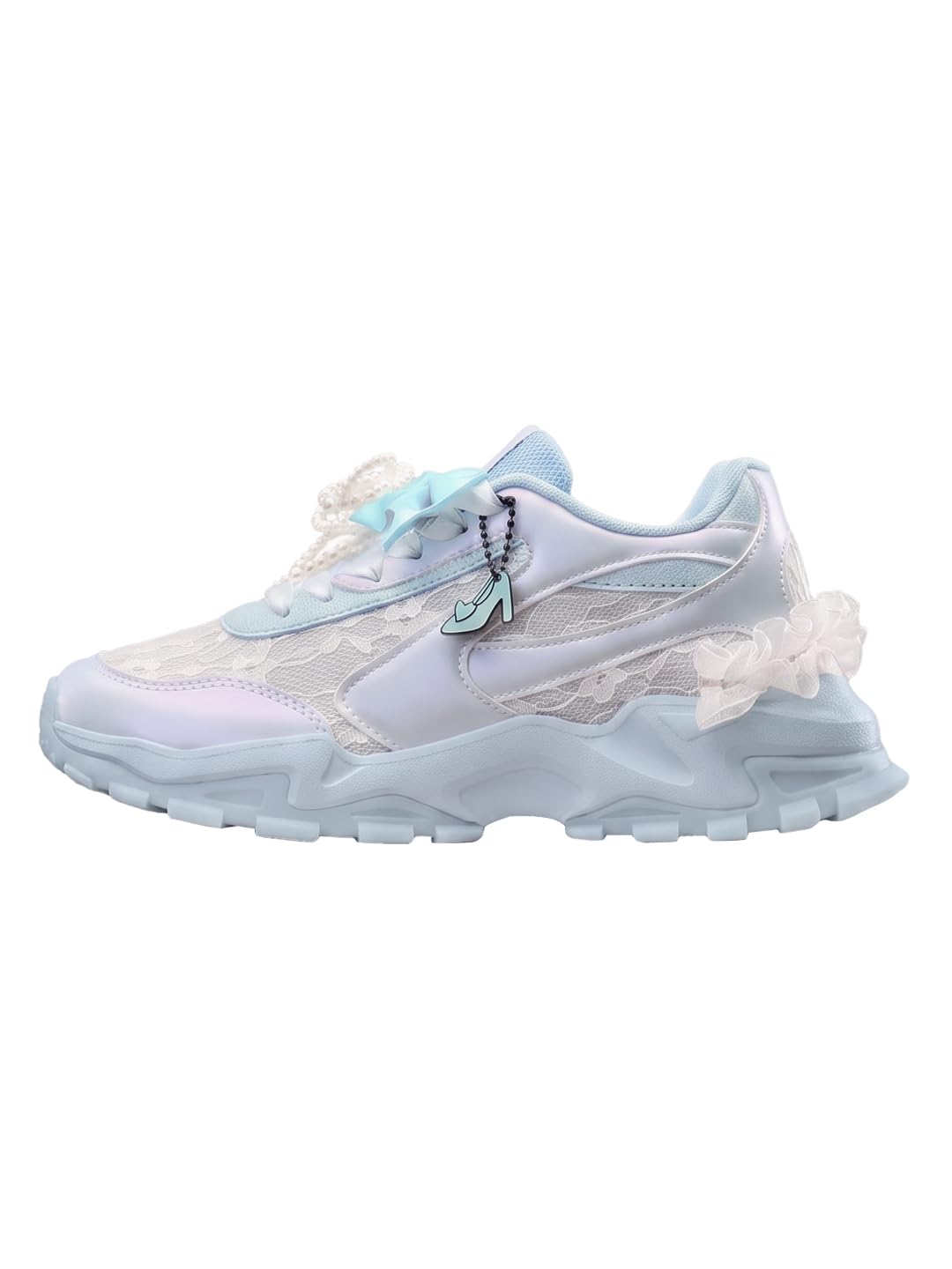 the souled store Disney: Rapunzel Women and Girls Low Top Sneakers | Purple & Lavender Chunky Sole Streetwear with Breathable Mesh Panels, Cushioned Comfort & Lace-Up Closure-picture-13