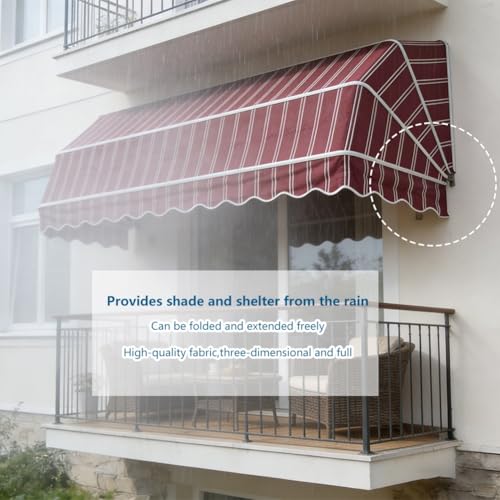 Auvent rétractable extérieur pliable imperméable pour terrasse