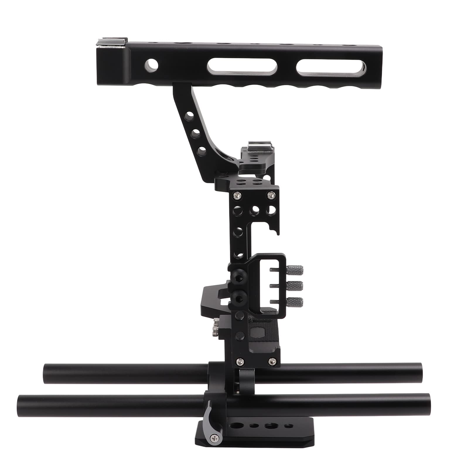 Aluminiowa Klatka do Aparatu, Mocowanie Zimnego Buta, Ergonomiczny Uchwyt, Regulowana Podstawa do GH4, A7, A7II, A7S, A7SII, A7R, A7RII