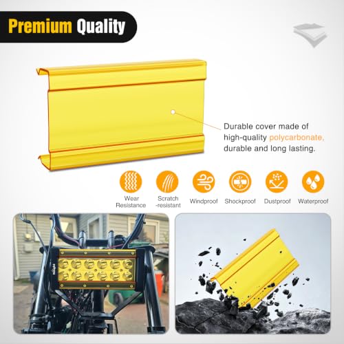 Image of Nilight 7.5 Inch 36 W Spot LED Light Bar Yellow Cover