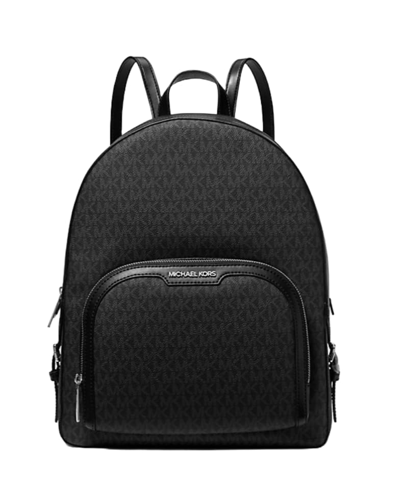 Michael Michael Kors Mochila preta com logotipo grande Jaycee, Dourado, amarelo, Medium