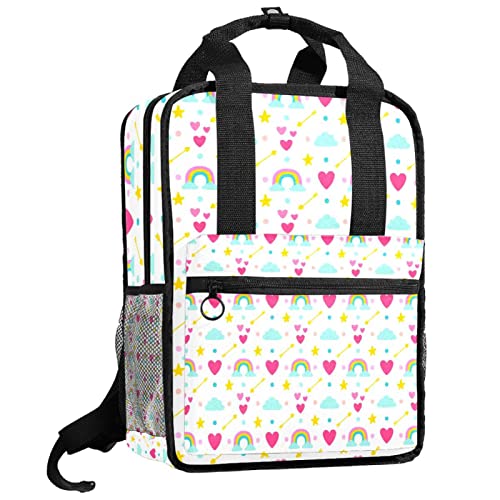 Sac à dos pour garçons motif arc-en-ciel flèches avec bretelles