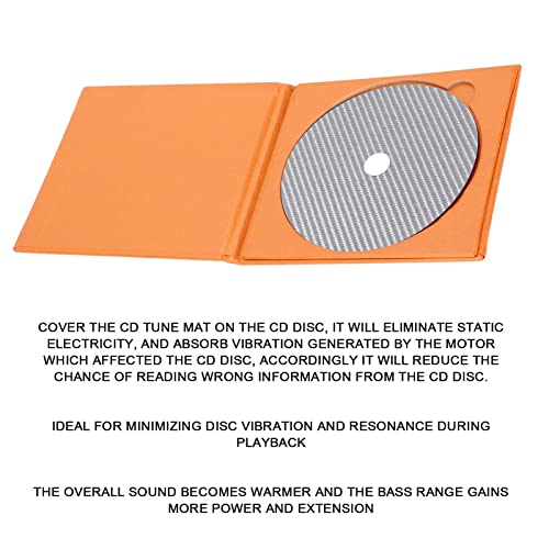 CD DVD Stabilizer Carbon Fiber 0.2mm Tuning Mat Disc Stabilizer for Top Tray Player Reduce Vibrations Absorb Resonances(White) - Image 3