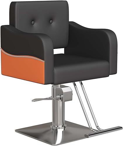 Silla de peluquería, silla de peluquería para estilista, silla de peluquería giratoria de 360 grados, silla de bomba hidráulica de alta resistencia