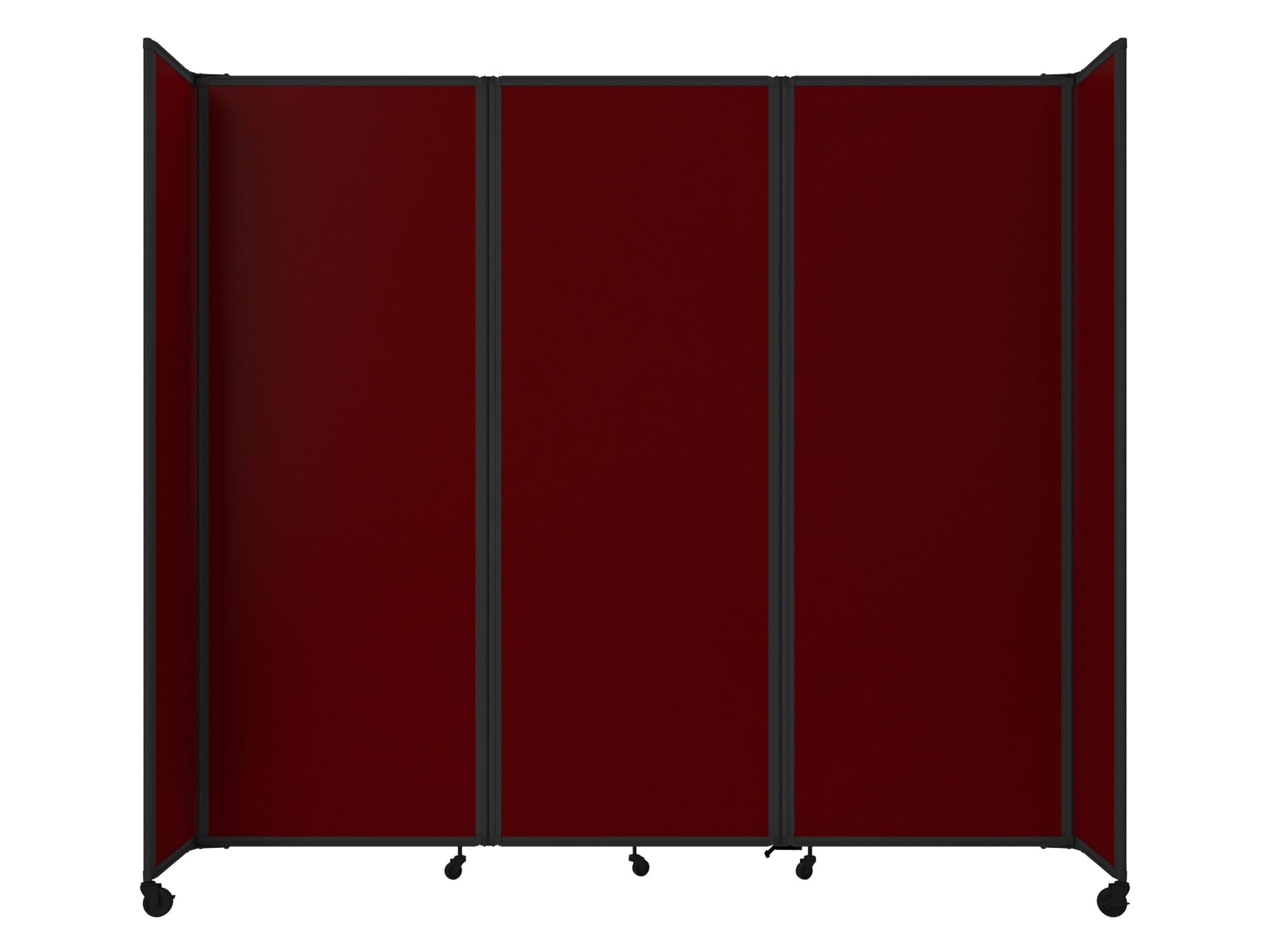 Versare Room Divider 360 Portable Wall Partition | Folding Panels | Large Freestanding Divider | Locking Wheels | Temporary Room Separator