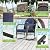 BALDPER 6 Pieces Patio Conversation Set, Lounge Rocking Chair with Cushion and Coffee Table, Wicker Bistro Set, Outdoor Furniture for Porch, Deck, Backyard, or Poolside, Blue