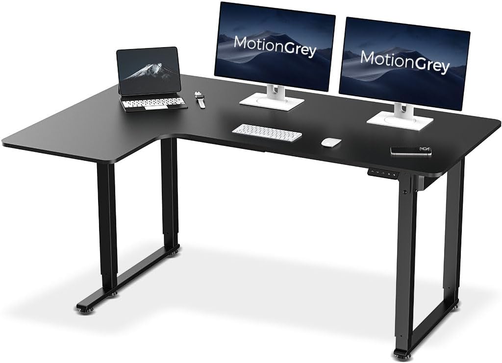MotionGrey Ergo2 Electric Motor Height Adjustable Standing Desk, L