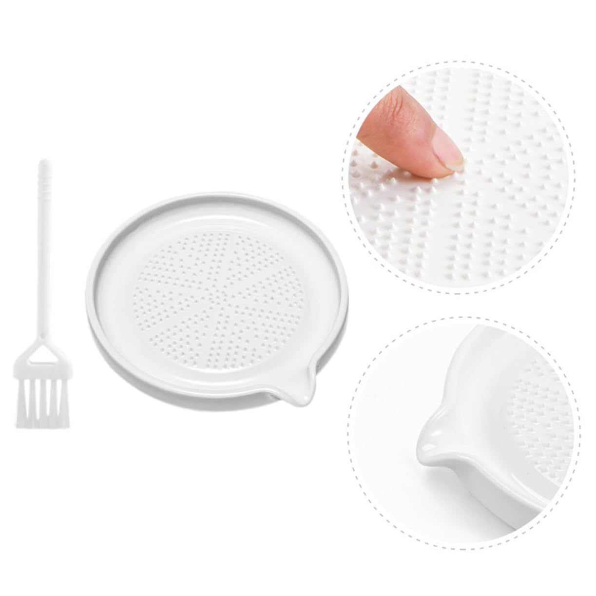 Cabilock 1 Set Manual Garlic Grinder Bowl Food Milling Pan for Garlic Ginger and More Easy to Clean and Use for Juicing Crushing and Grinding Ingredients Convenient Kitchen Tool