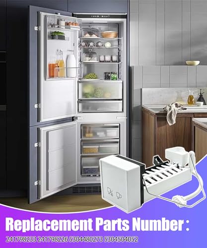 Image of 241798233 Refrigerator Ice Maker Replacement for Frigidaire Electrolux Kenmore Refrigerators, Replaces 241798226 5304480273 5304504052