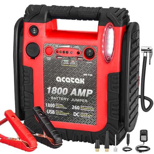 Acetek 1800A Lead-Acid Jump Starter