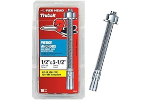 Red Head Wedge Anchors for Secure Concrete Fastening