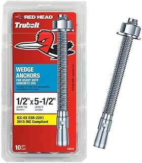 Red Head 1/2 in. x 5-1/2 in. Wedge Anchor 10CT