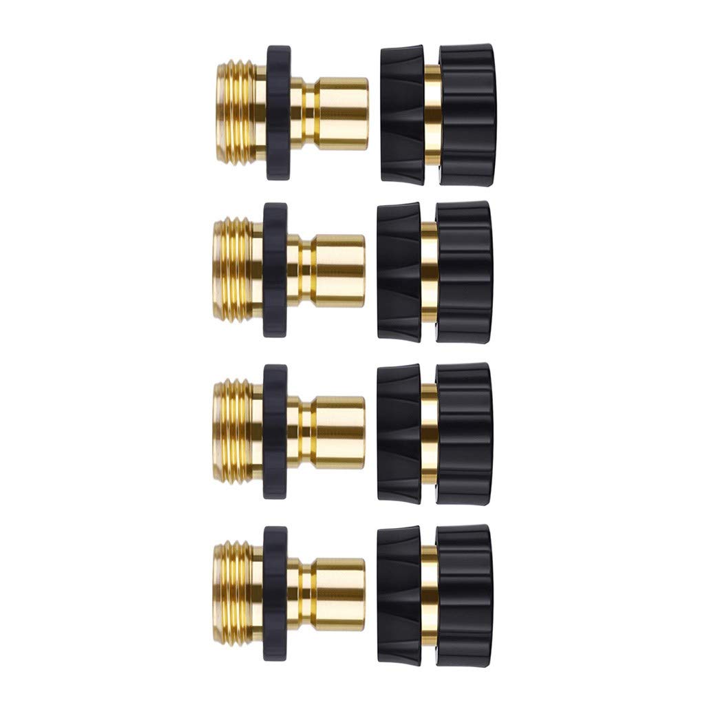 Schlaucharmaturen 4 Sätze Gartenschlauch Armaturen Gartenschlauch Wasserhahn Armaturen Schnellanschluss Männliche Weibliche Set Adapter 3/4 Zoll 20JUN4