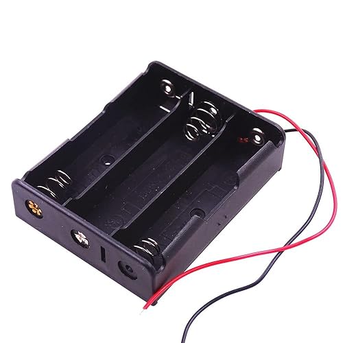 18650 Caja de batería Caja de almacenamiento Caja de plástico con cables de alambre para 3 x 18650 Baterías Soldadura