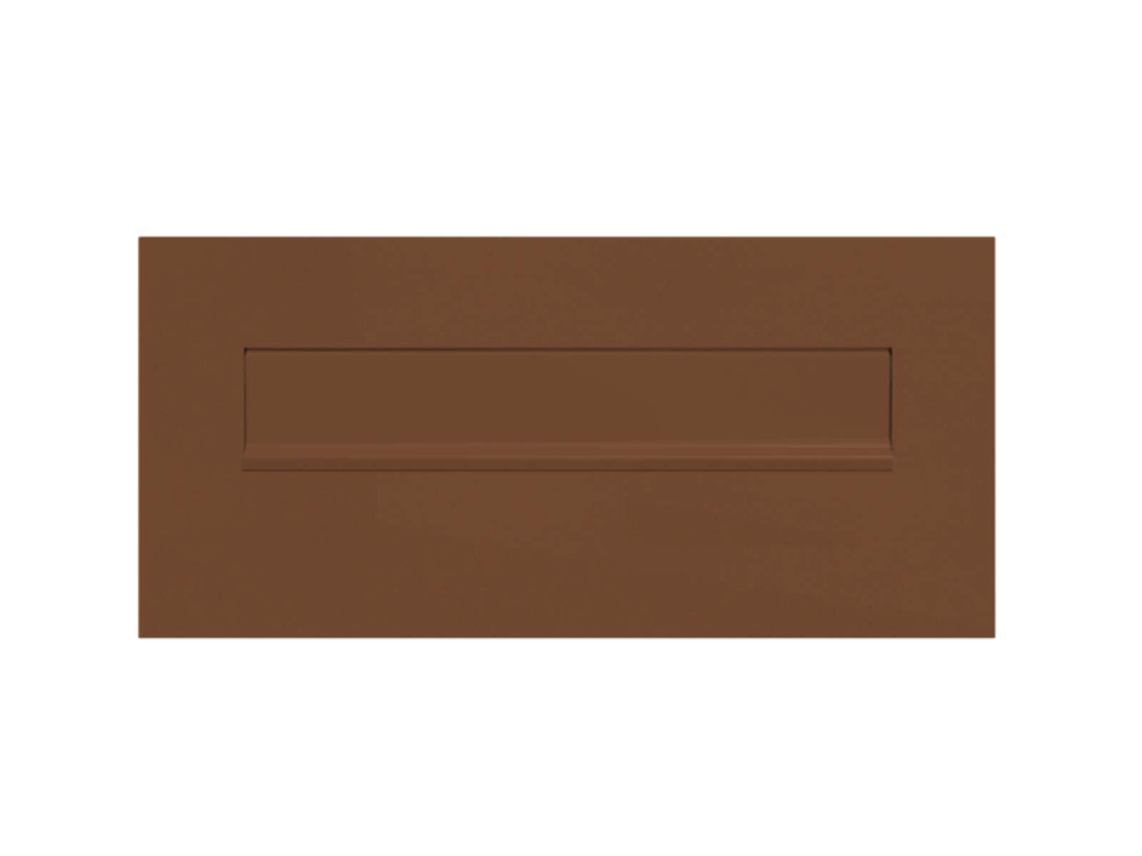 Plaque avant sans plaque nominative RAL 8003 pièce rechange boîte aux lettres marron