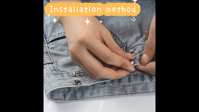 8 Fibbie Regolabili A Stella Per Pantaloni - Stringicinghiera Senza Cucitura - 4 Colori (Oro, Argento, Bronzo, Nero) - 4