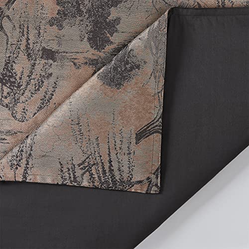 Hiend Accents Pastoral Jacquard 3 Piece Comforter Set With Pillow Shams, Super King, Rose Metallic Tree Floral Abstract Pattern, Modern Style Luxury Bedding Set, 1 Comforter Cover, 2 Pillowcases #TOP4