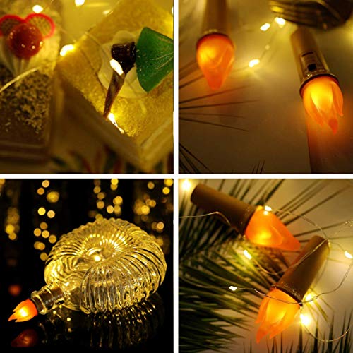 Vicloon Luci per Bottiglia,10 Pezzi Bianco Caldo