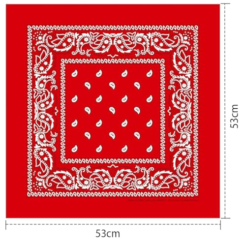 2-Pack Paisley Bandana Scarves for Women & Men, 53x53 cm Lightweight Cotton Head Wrap, Versatile Neckkerchief for Outdoor, Fashion, or Hair Accessory3