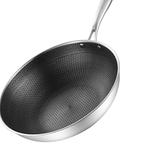 Wok acero inoxidable 3 capas doble cara 34cm