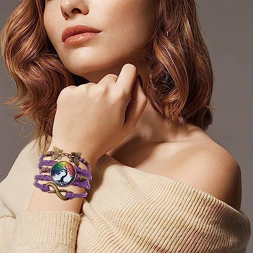 Image of Boho Sunflower Gifts Sunflower Leather Bohemian Bracelet Birthday Gifts for Women Teens Granddaughter Wife Daughter Mom Friendship Bracelets for Her