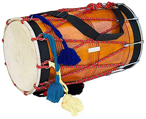 Naad NS-15 Mango Hout, Natuurlijk, Vat Vormige, Gewatteerde Zak, Kloppers, Nylon Schouderband, Punjabi Bhangra Dhol… - Image 5