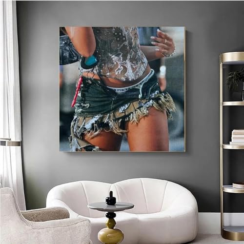 Affiche Tate McRae It's ok I'm ok toile de décoration murale avec cadre 55x55cm