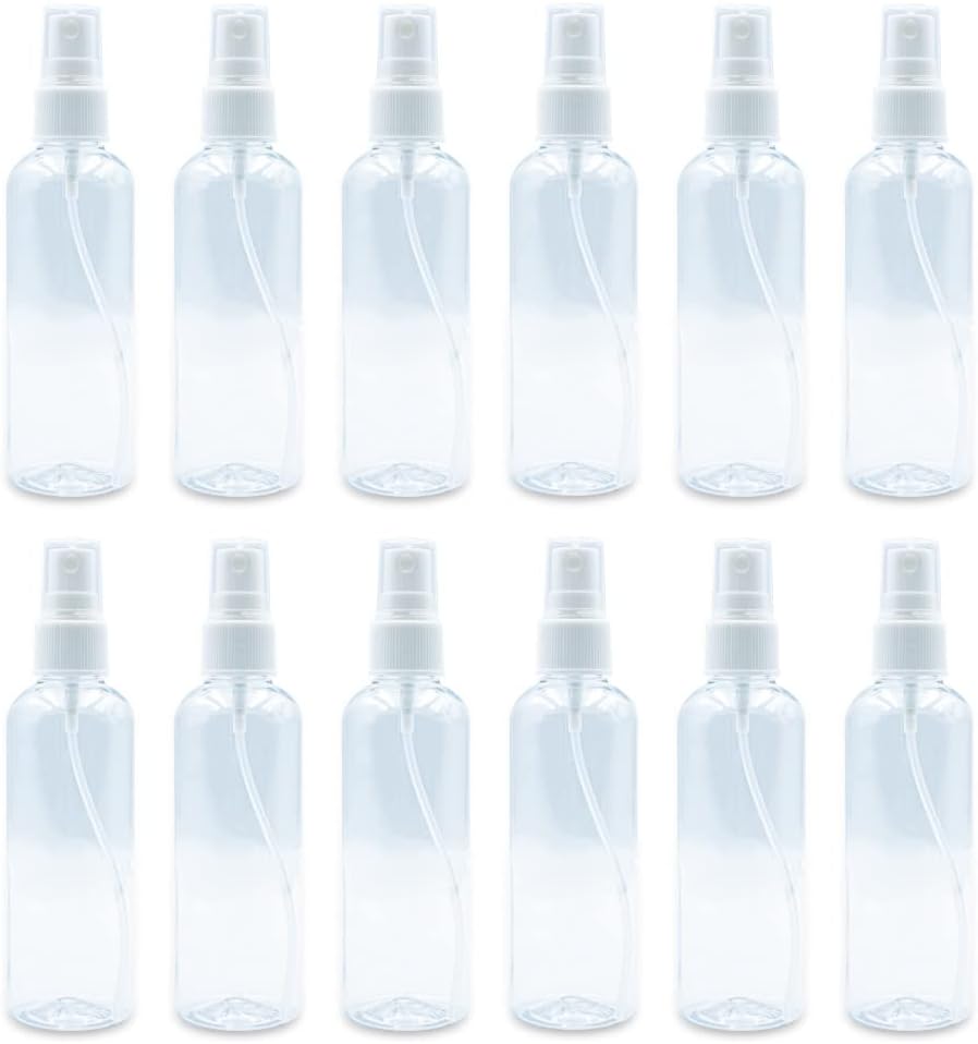 Kit com 12 Frasco Borrifador Válvula Spray para Álcool Perfume, 100 ml, Arte Sedução