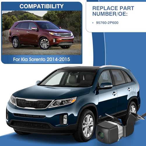 Image of Rear View Backup Camera Fit for Kia Sorento 2014-2015, Reversing Parking Assist Camera OE Replacement 95760-2P600 95760 2P600 957602P600 95760-2P600FFF 957602P600FFF 95760 2P600FFF