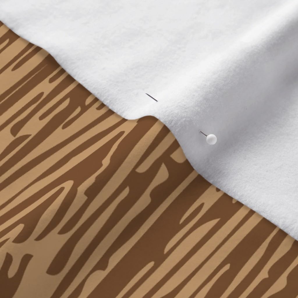 Spoonflower Fabric - Brown Wood Grain Nature Printed on Polartec(R) Fleece Fabric by The Yard - Sewing Blankets Loungewear and No-Sew Projects
