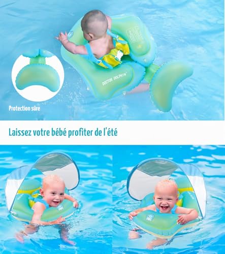 Flottant de piscine pour bébé avec parasol pour les vacances - 5